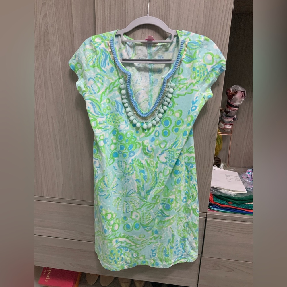 LILLY PULITZER Blue and Green Patterned Garment